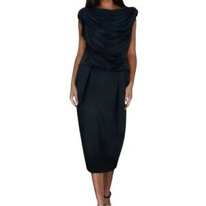 Shoshanna Cap Sleeve Ruched Sheath dress Size 10